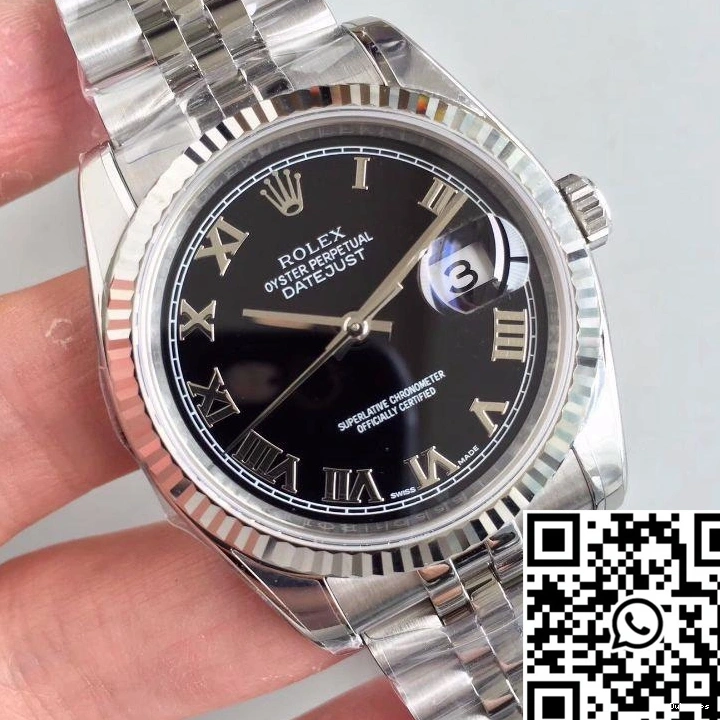 EW 41MM 116334 Black Rolex Datejust Factory Dial 0405